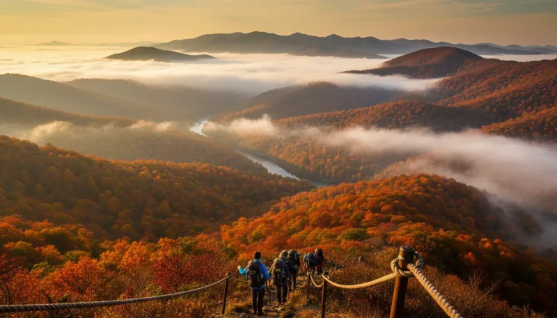 Georgia adventure tour terrain. Backdrop for the Adventure Hubs Georgia operator directory