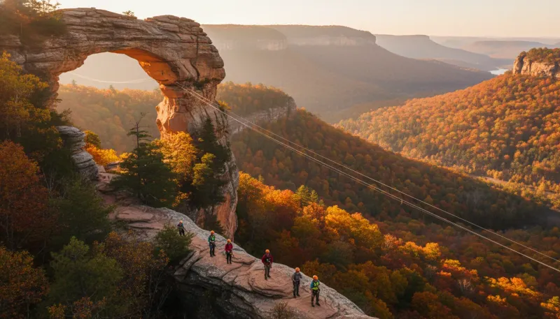 Kentucky adventure tour terrain. Backdrop for the Adventure Hubs Kentucky operator directory