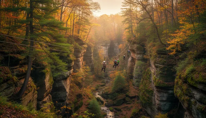 Ohio adventure tour terrain. Backdrop for the Adventure Hubs Ohio operator directory
