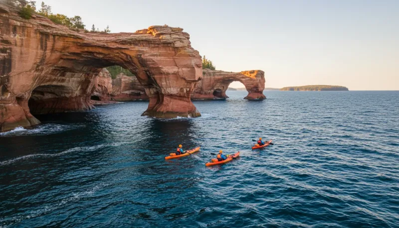 Wisconsin adventure tour terrain. Backdrop for the Adventure Hubs Wisconsin operator directory